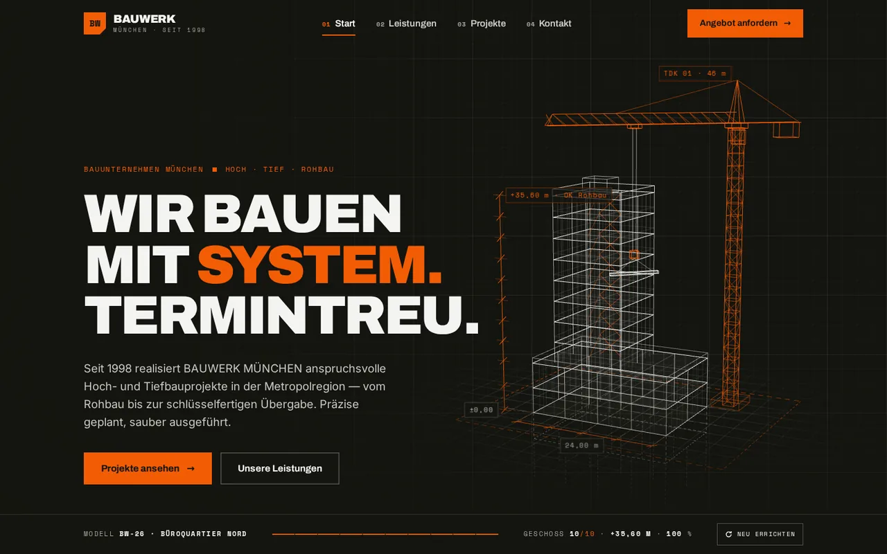 Website BAUWERK MÜNCHEN